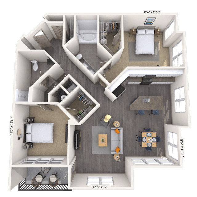 Floorplan image of unit 240