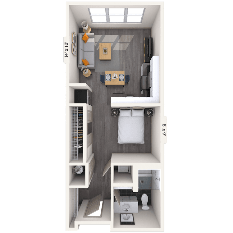Floorplan image of unit 279
