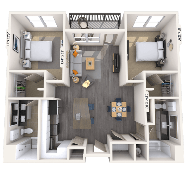 Floorplan image of unit 282
