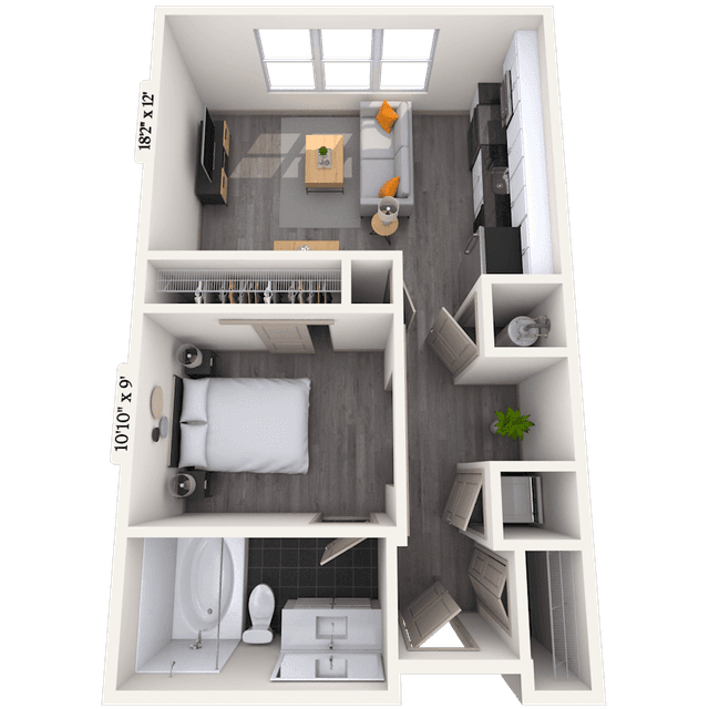 Floorplan image of unit 546