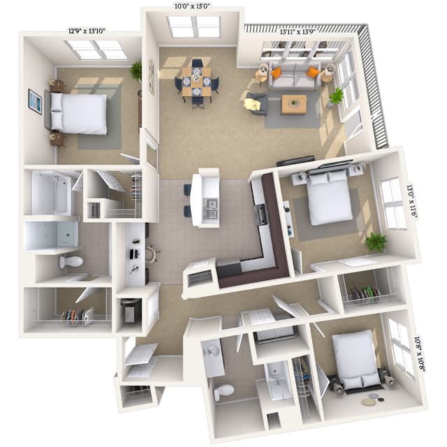 Floorplan image of unit 011511