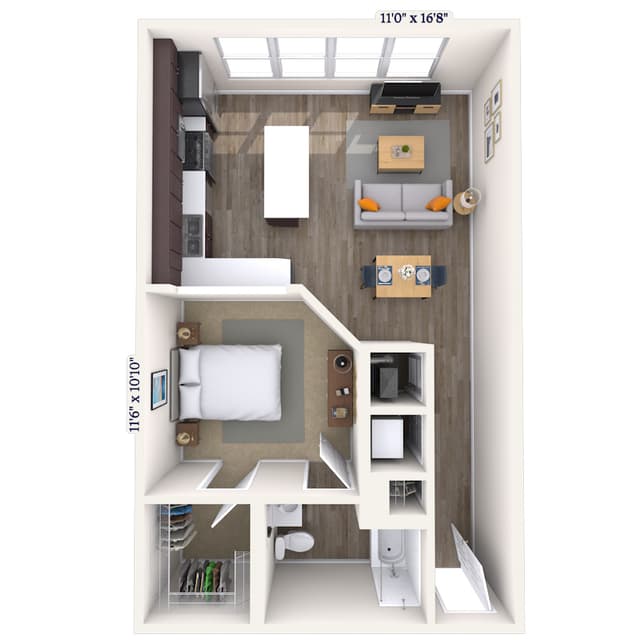 Floorplan image of unit 042334