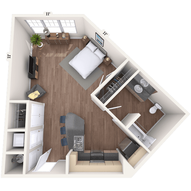 Floorplan image of unit 01609