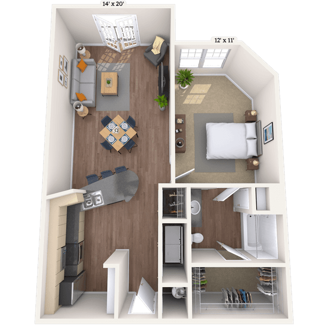 Floorplan image of unit 01105