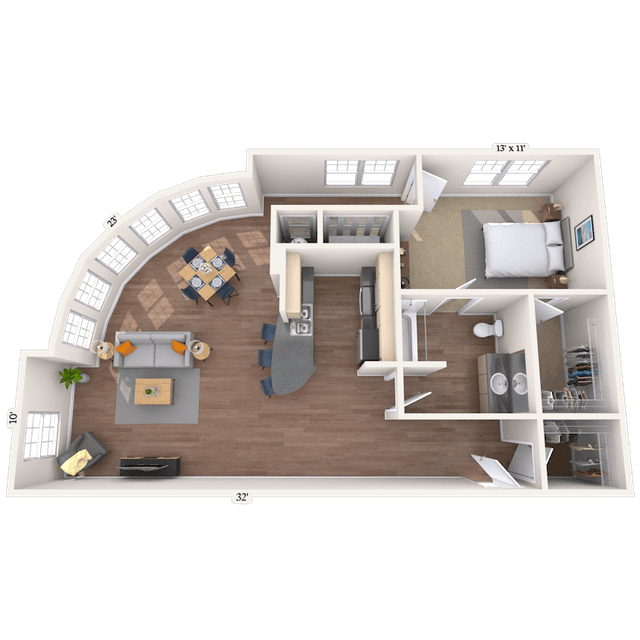Floorplan image of unit 01257