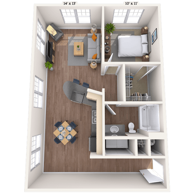 Floorplan image of unit 01316