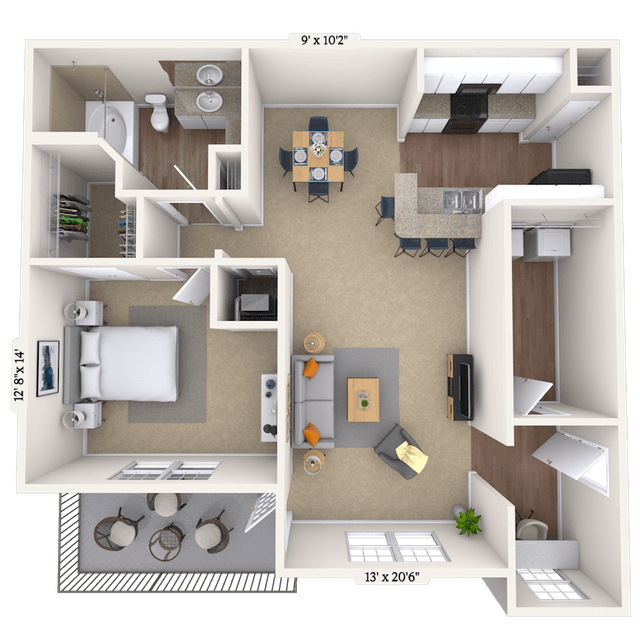 Floorplan image of unit 01527
