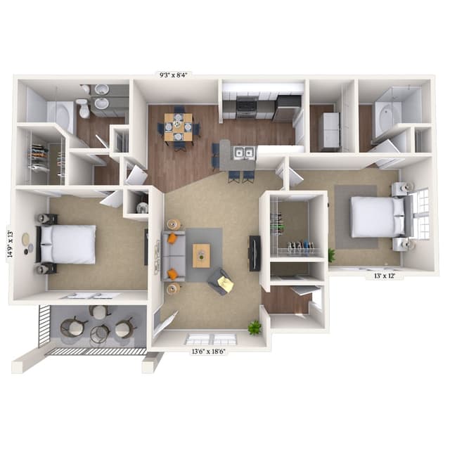 Floorplan image of unit 01711