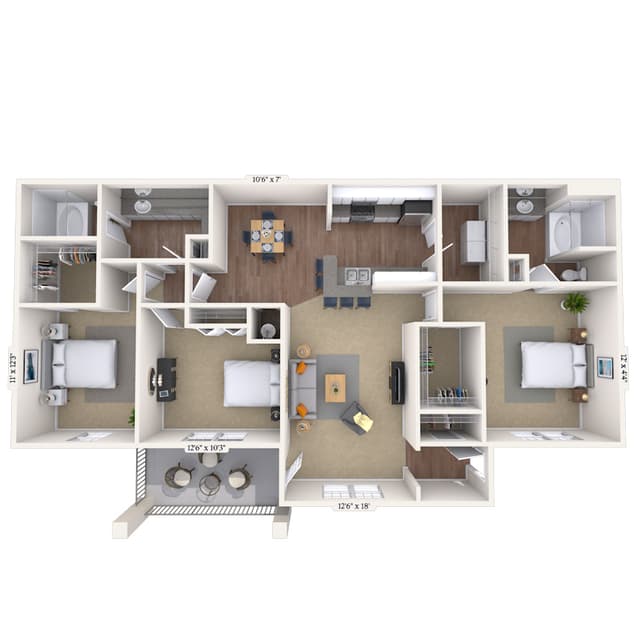Floorplan image of unit 01535