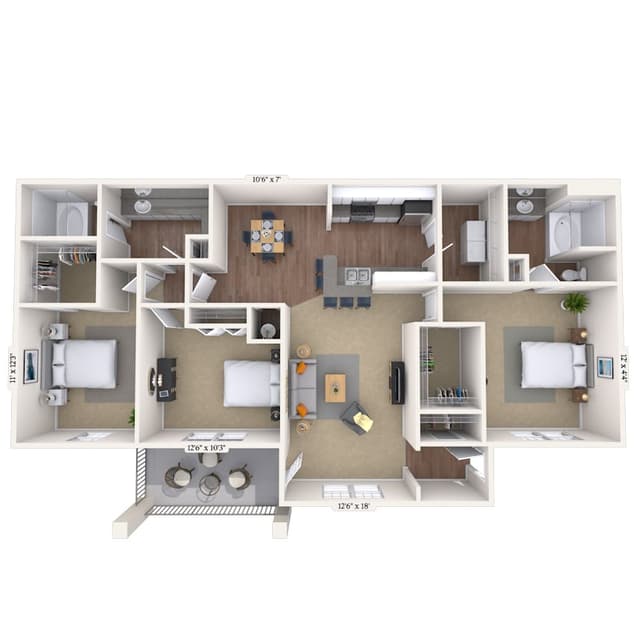 Floorplan image of unit 01622