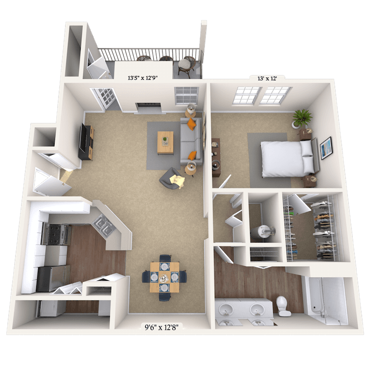 Floorplan image of unit 011605