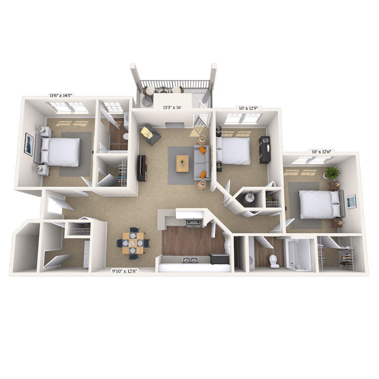 Floorplan image of unit 011023