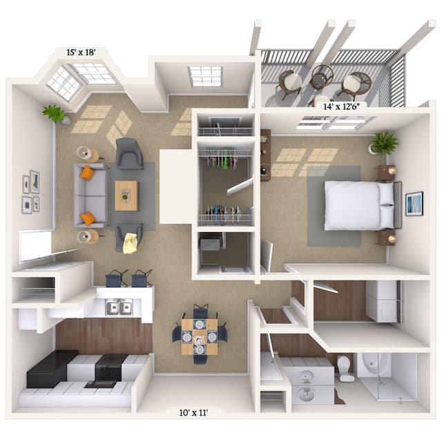 Floorplan image of unit 01414