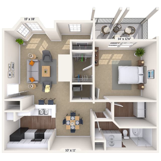 Floorplan image of unit 01713