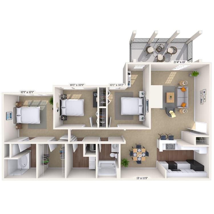 Floorplan image of unit 011712