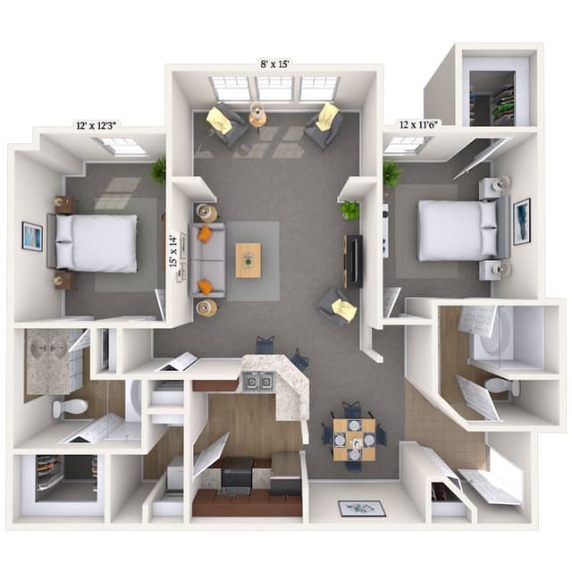 Floorplan image of unit 04425