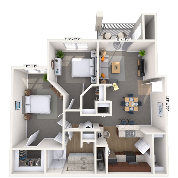 Floorplan image of unit 07708