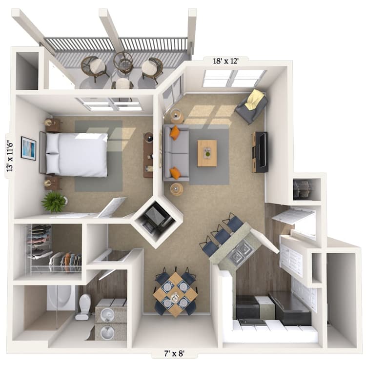Floorplan image of unit 1108