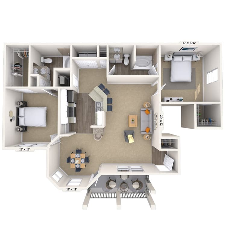 Floorplan image of unit 11202