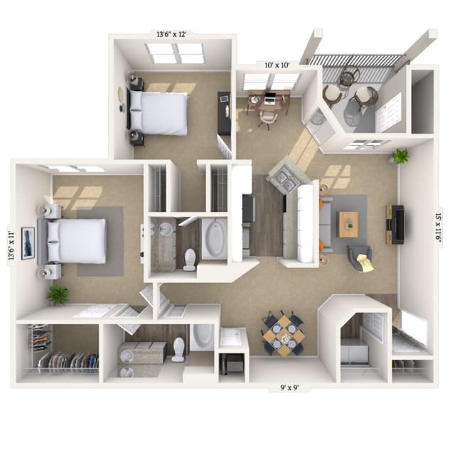 Floorplan image of unit 11308