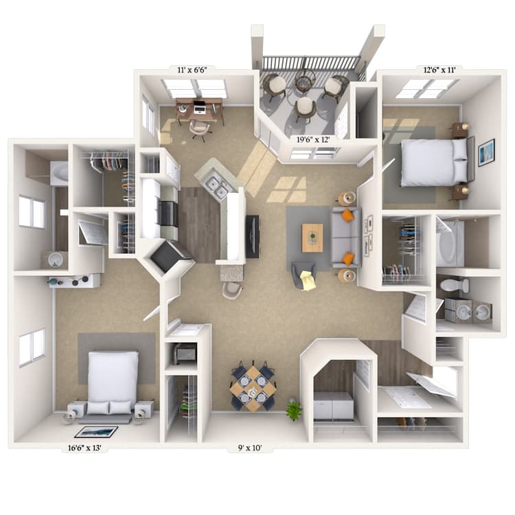 Floorplan image of unit 11428