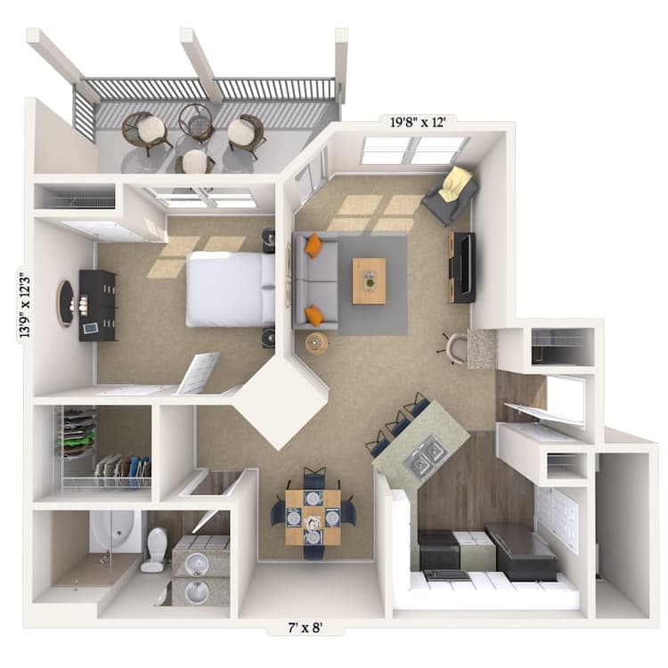 Floorplan image of unit 1904