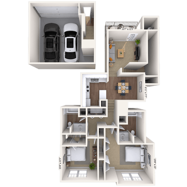 Floorplan image of unit 07701