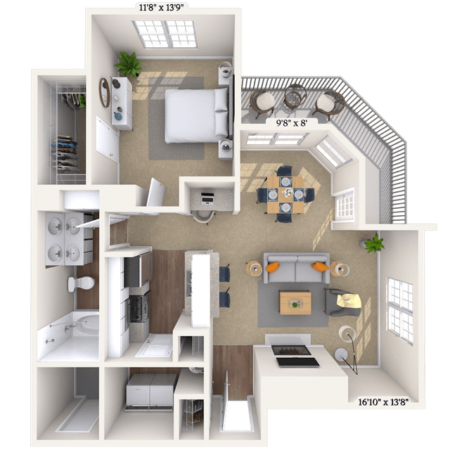 Floorplan image of unit 101038