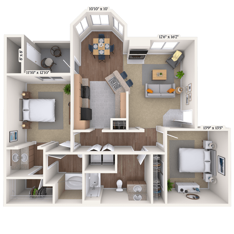 Floorplan image of unit 202010