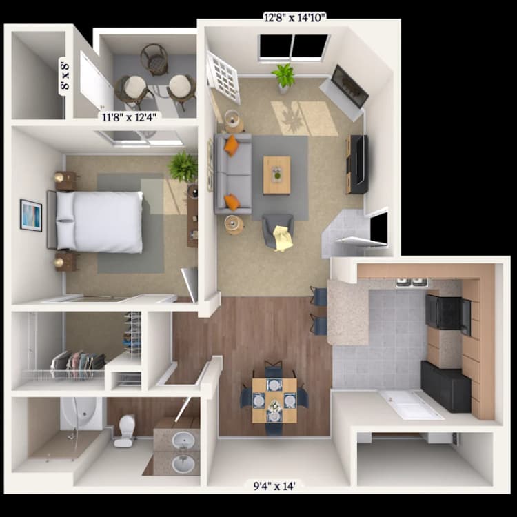 Floorplan image of unit 202069