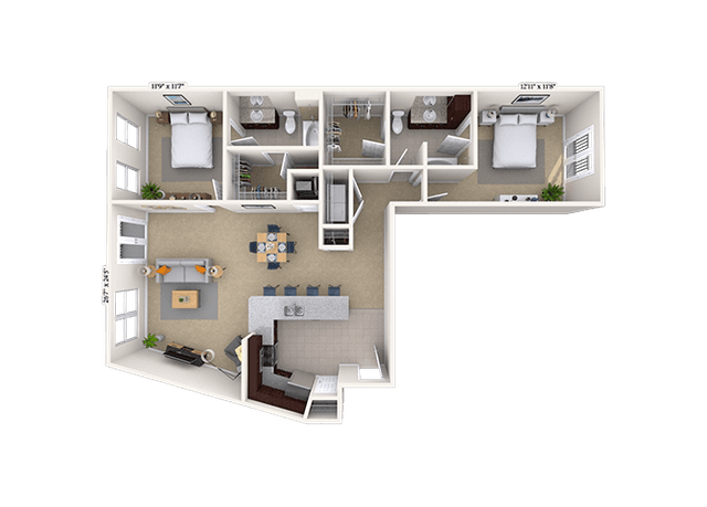 Floorplan image of unit 06-3648