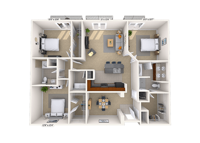 Floorplan image of unit 04-4323