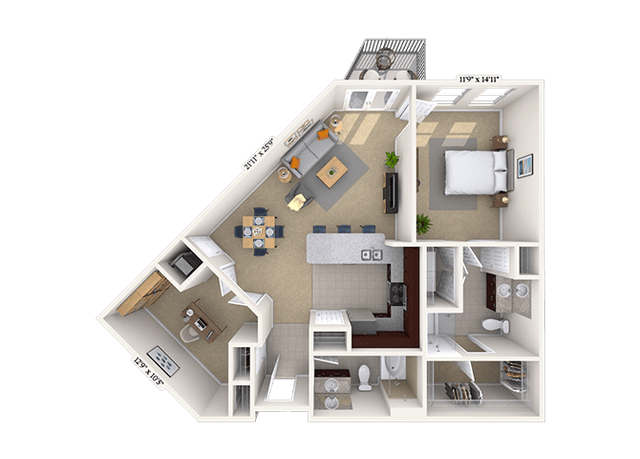 Floorplan image of unit 06-2417