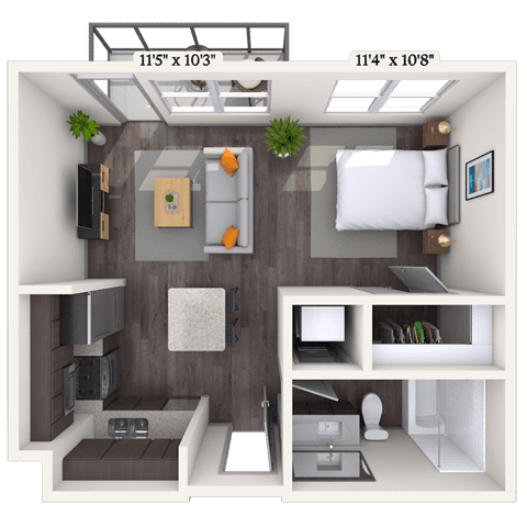 Floorplan image of unit 1549