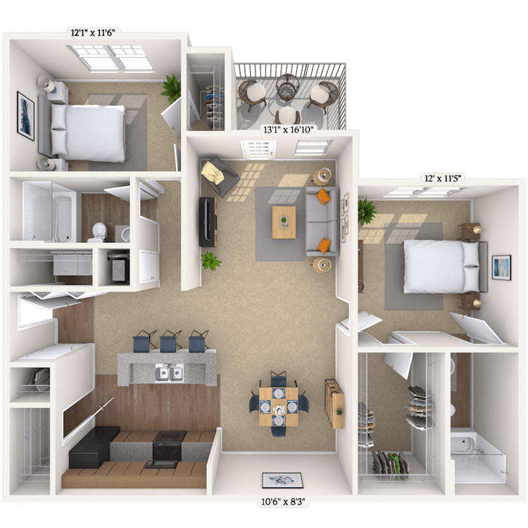 Floorplan image of unit 252511