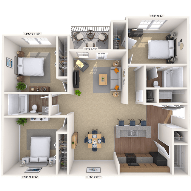 Floorplan image of unit 262622