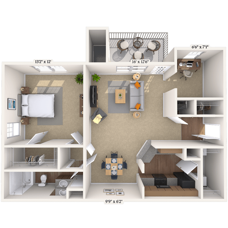 Floorplan image of unit 232303