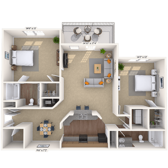 Floorplan image of unit 212121