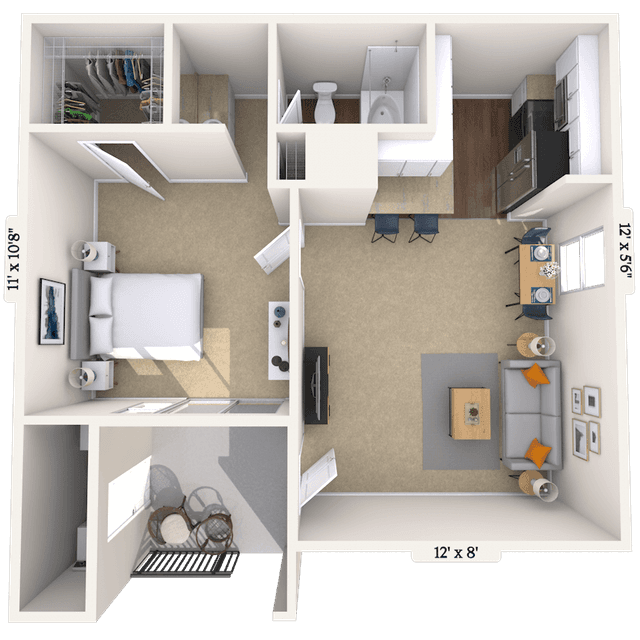 Floorplan image of unit 101053