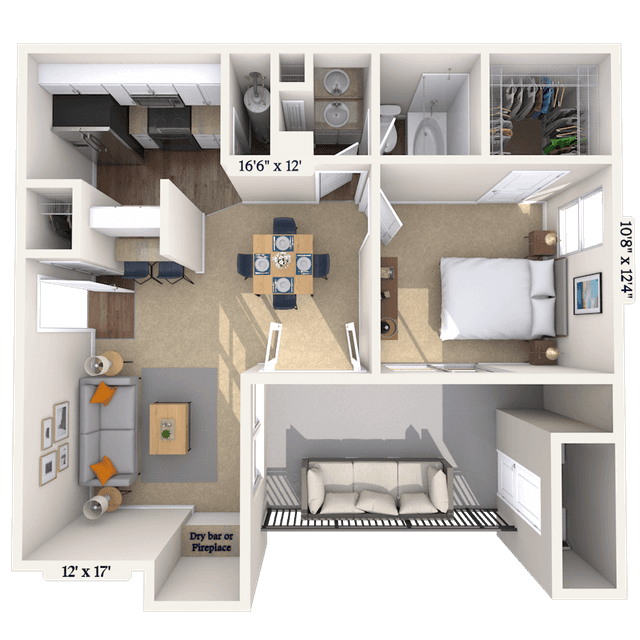 Floorplan image of unit 111109