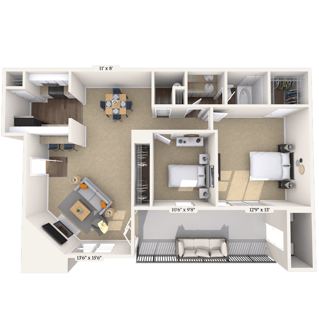 Floorplan image of unit 101081