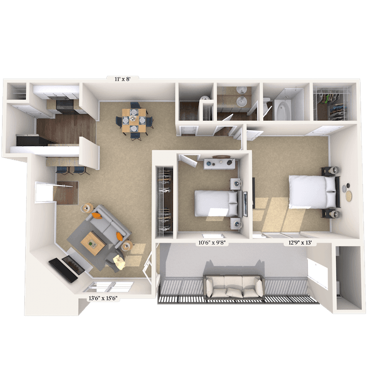 Floorplan image of unit 202080