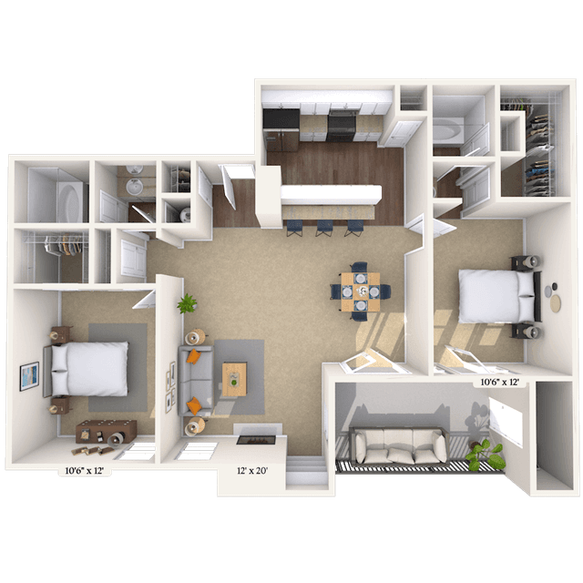 Floorplan image of unit 111144