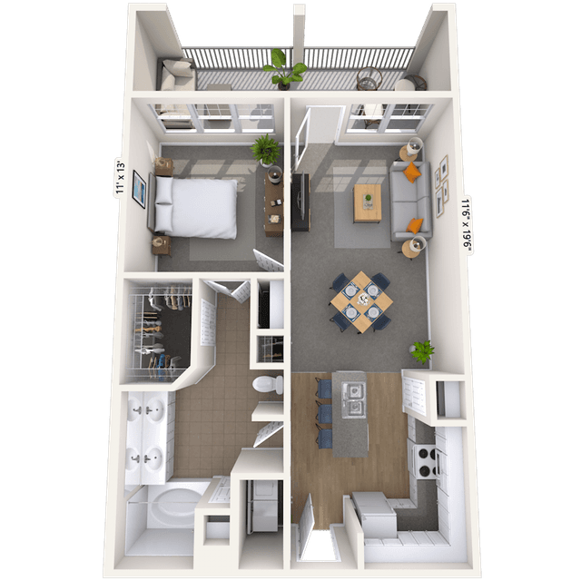 Floorplan image of unit 01412