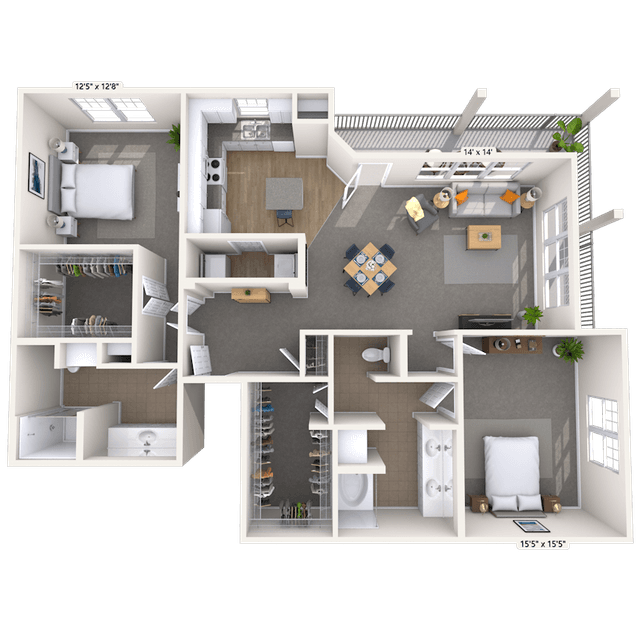 Floorplan image of unit 01238