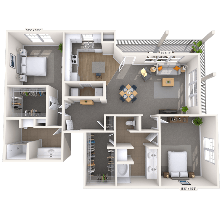 Floorplan image of unit 01438