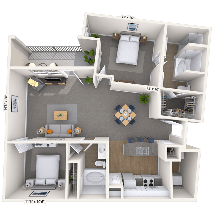 Floorplan image of unit 01421