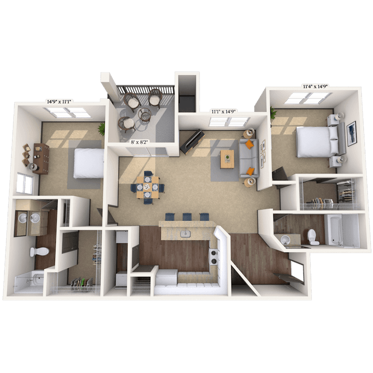 Floorplan image of unit 121238