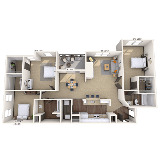 Floorplan image of unit 161622