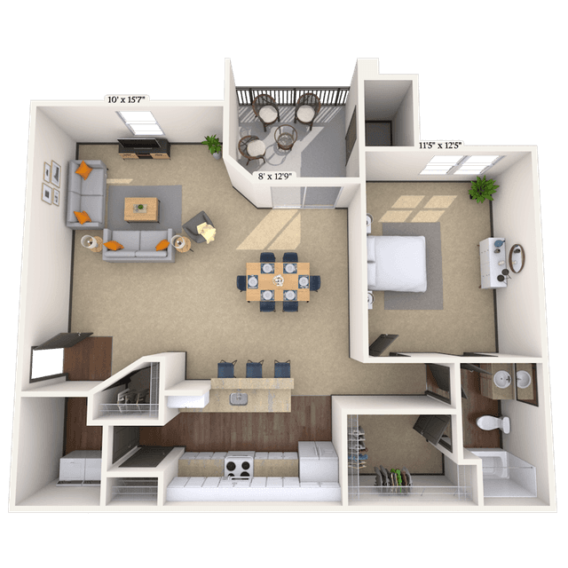 Floorplan image of unit 252525